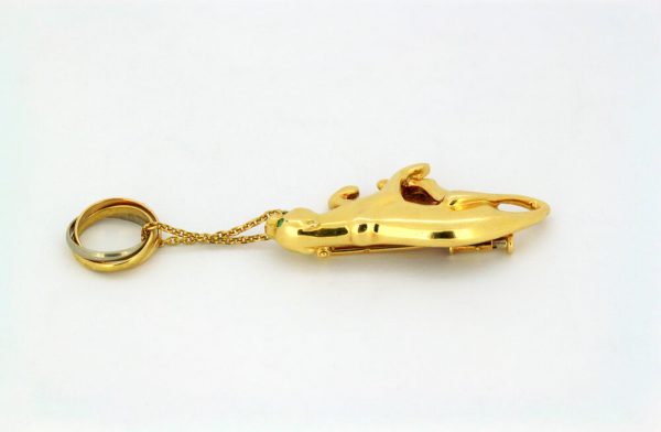 Vintage Cartier Panthere Trinity 18ct Gold Brooch