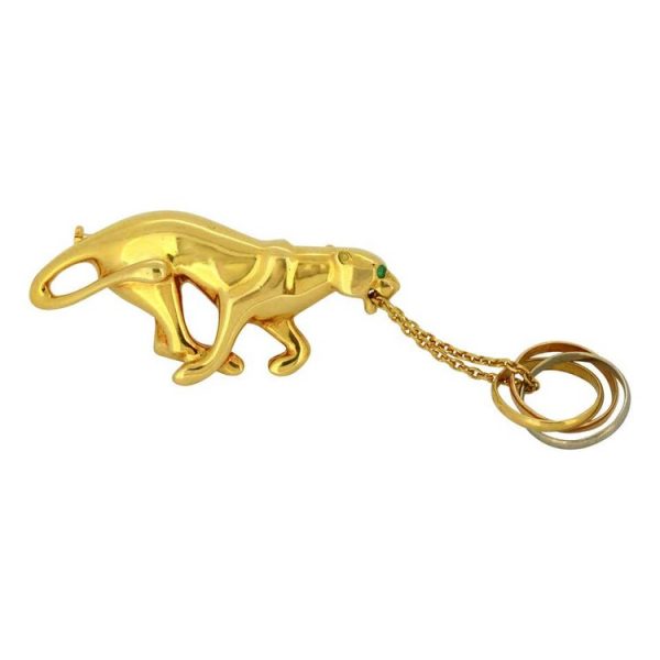Vintage Cartier Panthere Trinity 18ct Gold Brooch