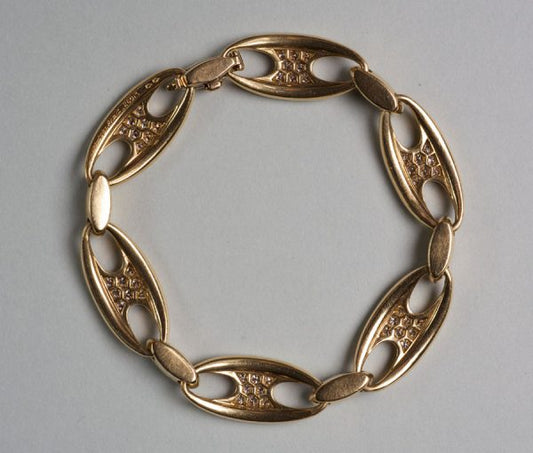 Vintage Mauboussin Diamond and 18ct Gold Bracelet; set with 2cts brilliant-cut diamonds. Signed and numbered: 26913, maker’s mark ‘Ste E’, Circa 1965.