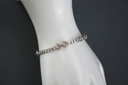 Antique French 18ct White Gold Diamond Tennis Bracelet