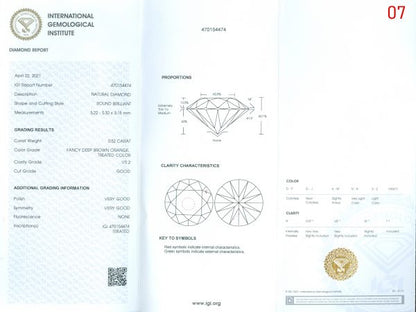 Rare Vintage 1970s Fancy Colour Diamond Spray Brooch, 19.27 carats with nine certificates