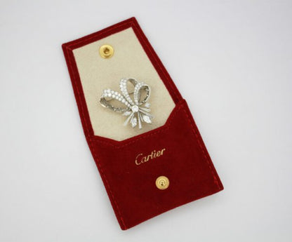 Vintage Cartier 7.67ct Diamond Brooch Pendant in 18ct White Gold