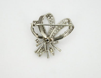 Vintage Cartier 7.67ct Diamond Brooch Pendant in 18ct White Gold