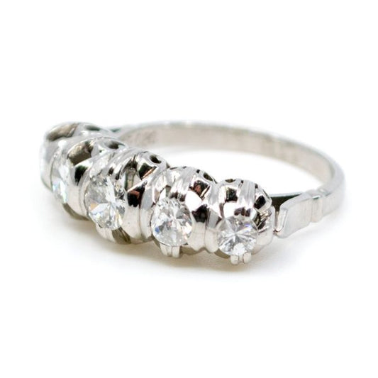 Antique Art Deco 1.20ct Diamond Five Stone Ring