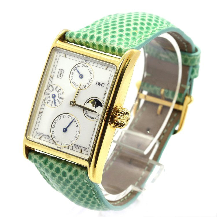 IWC Internation Watch Company Novecento Perpetual Calendar 18ct Yellow Gold 3546 Automatic Watch