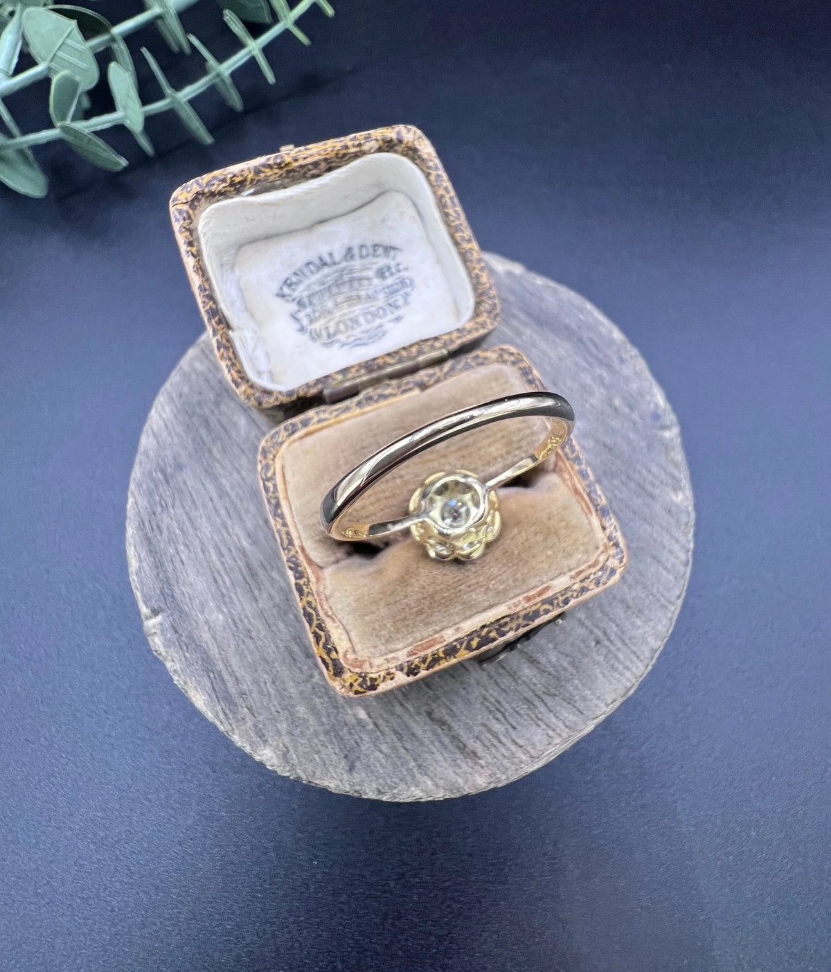 Antique 18ct Gold & Platinum, Edwardian 0.75 Carat Diamond Daisy Cluster Ring