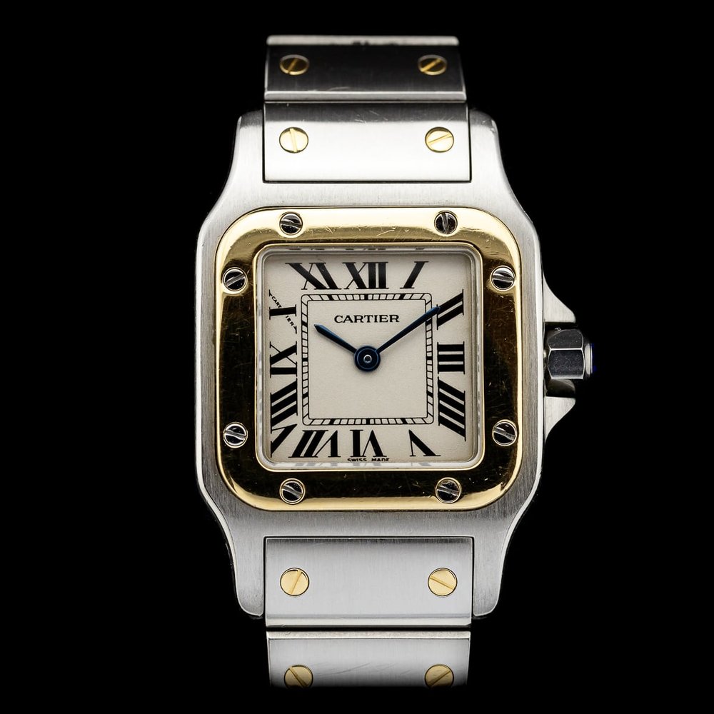 Cartier Santos Galbee 1567 Steel and Gold Quartz Watch
