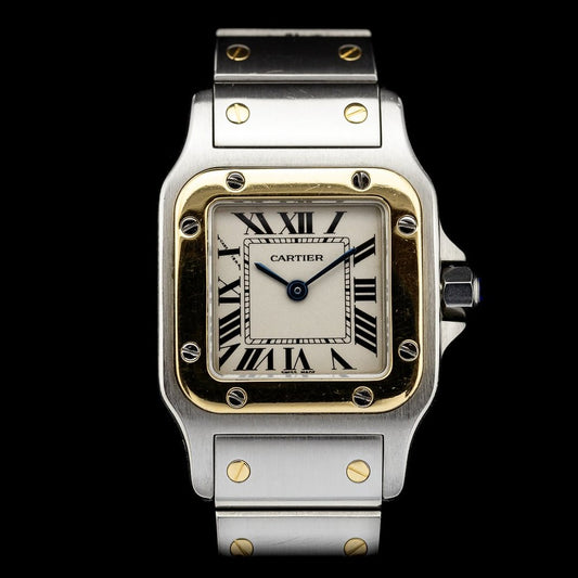Cartier Santos Galbee 1567 Steel and Gold Quartz Watch
