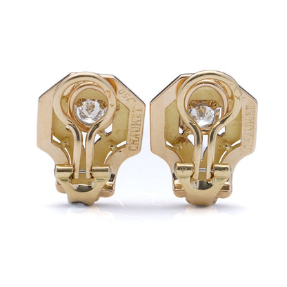 Chaumet 0.80ct Diamond and Gold Clip On Earrings