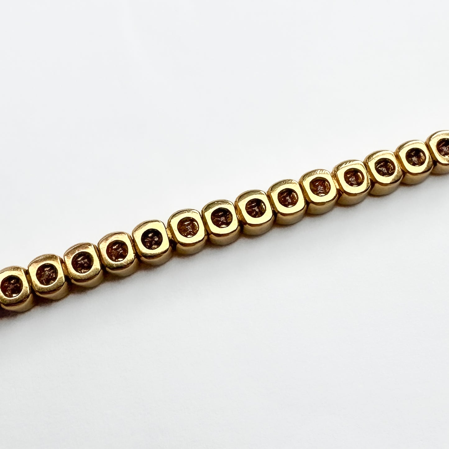 Vintage 3ct Natural Light Pink Diamond Line Bracelet