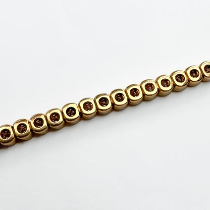 Vintage 3ct Natural Light Pink Diamond Line Bracelet