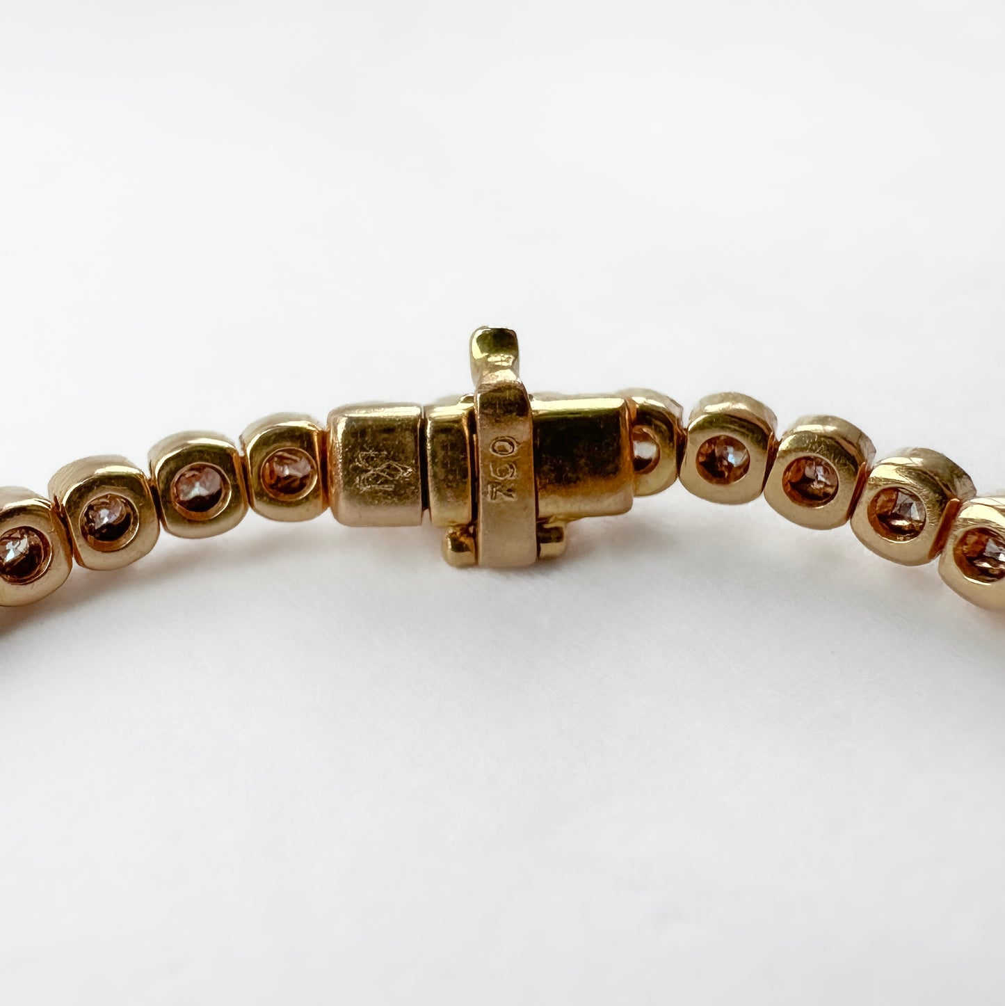 Vintage 3ct Natural Light Pink Diamond Line Bracelet