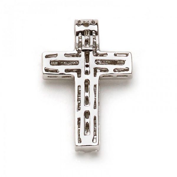 Baguette Cut Diamond Cross Pendant, 0.72 carat total