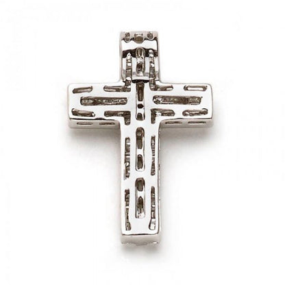 Baguette Cut Diamond Cross Pendant, 0.72 carat total