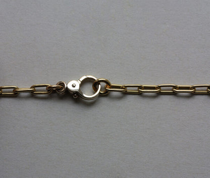 Vintage Italian 18ct Gold Paperclip Chain Necklace Signed by Pomellato, Circa 1980