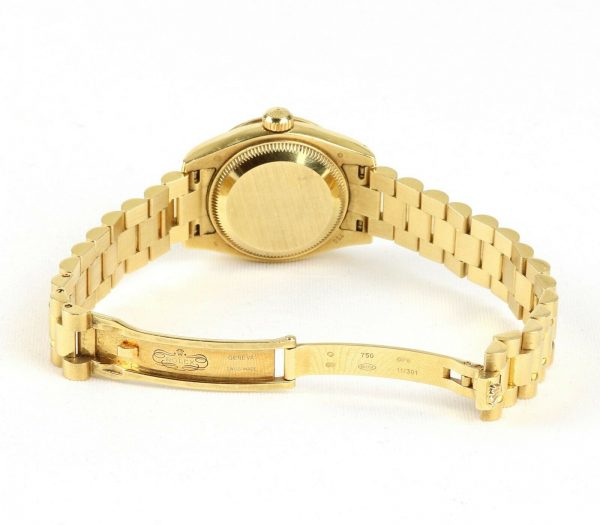 Rolex Oyster Perpetual 26mm Datejust 18ct Yellow Gold and Diamond Ladies Automatic Wrist Watch, Model 179158, 18ct Rolex President bracelet with single deployment clasp. With Rolex box and papers, Circa 2006/2007