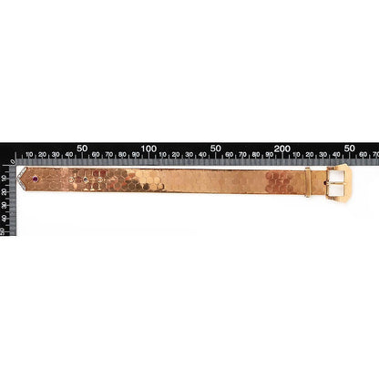 Vintage 18ct Yellow Gold Articulated Buckle Bracelet with Pink Sapphire and Diamonds