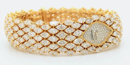 DeLaneau 35cts Diamond Watch in 18ct Yellow Gold