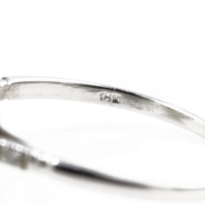 0.45ct Old Cut Diamond and Emerald Cluster Target Ring in 18ct White Gold