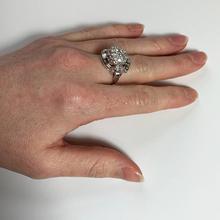 Vintage Diamond and Platinum Domed Cocktail Ring, 3.72 carats