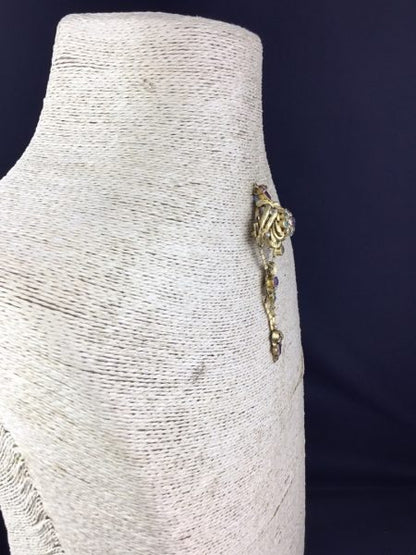 Antique Georgian Gem Set Brooch Pendant in High Carat Gold