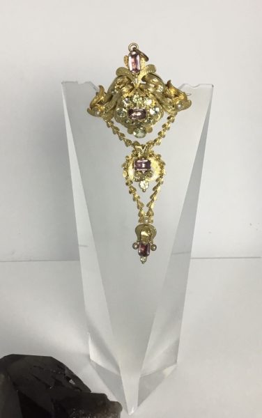 Antique Georgian Gem Set Brooch Pendant in High Carat Gold
