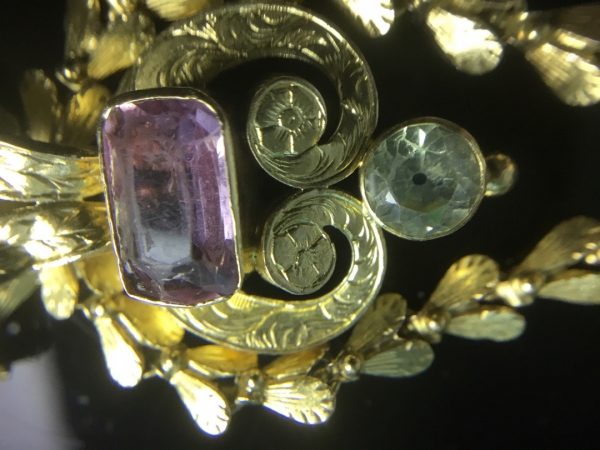 Antique Georgian Gem Set Brooch Pendant in High Carat Gold