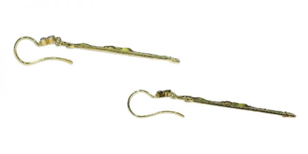 Antique Art Nouveau Plique à Jour Enamel Stained Glass Window Earrings