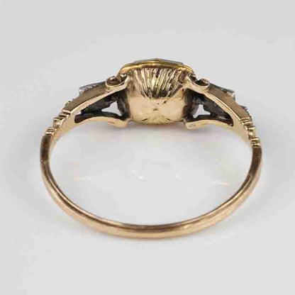 Rare Georgian 2ct Point Diamond and Table Cut Diamond Ring