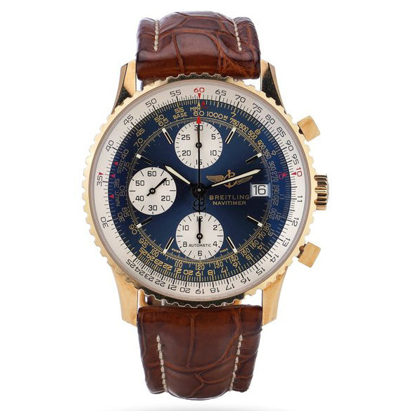 Breitling Navimeter 18ct Rose Gold Chronograph Automatic Watch with Box and Papers