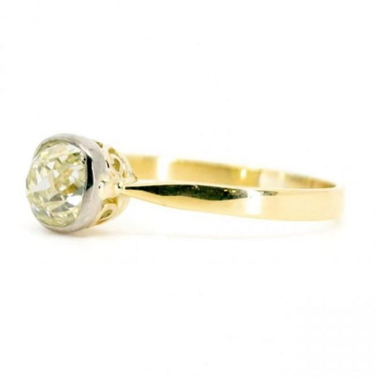Vintage Old-Cut 0.80ct Diamond Solitaire Engagement Ring, 18ct Gold
