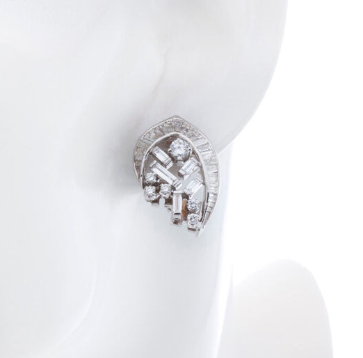 6ct Diamond Day and Evening Detachable Earrings; set with 6.00 carats of baguette-cut and round brilliant-cut diamonds, in 18ct white gold.