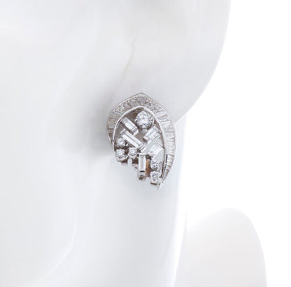 6ct Diamond Day and Evening Detachable Earrings; set with 6.00 carats of baguette-cut and round brilliant-cut diamonds, in 18ct white gold.