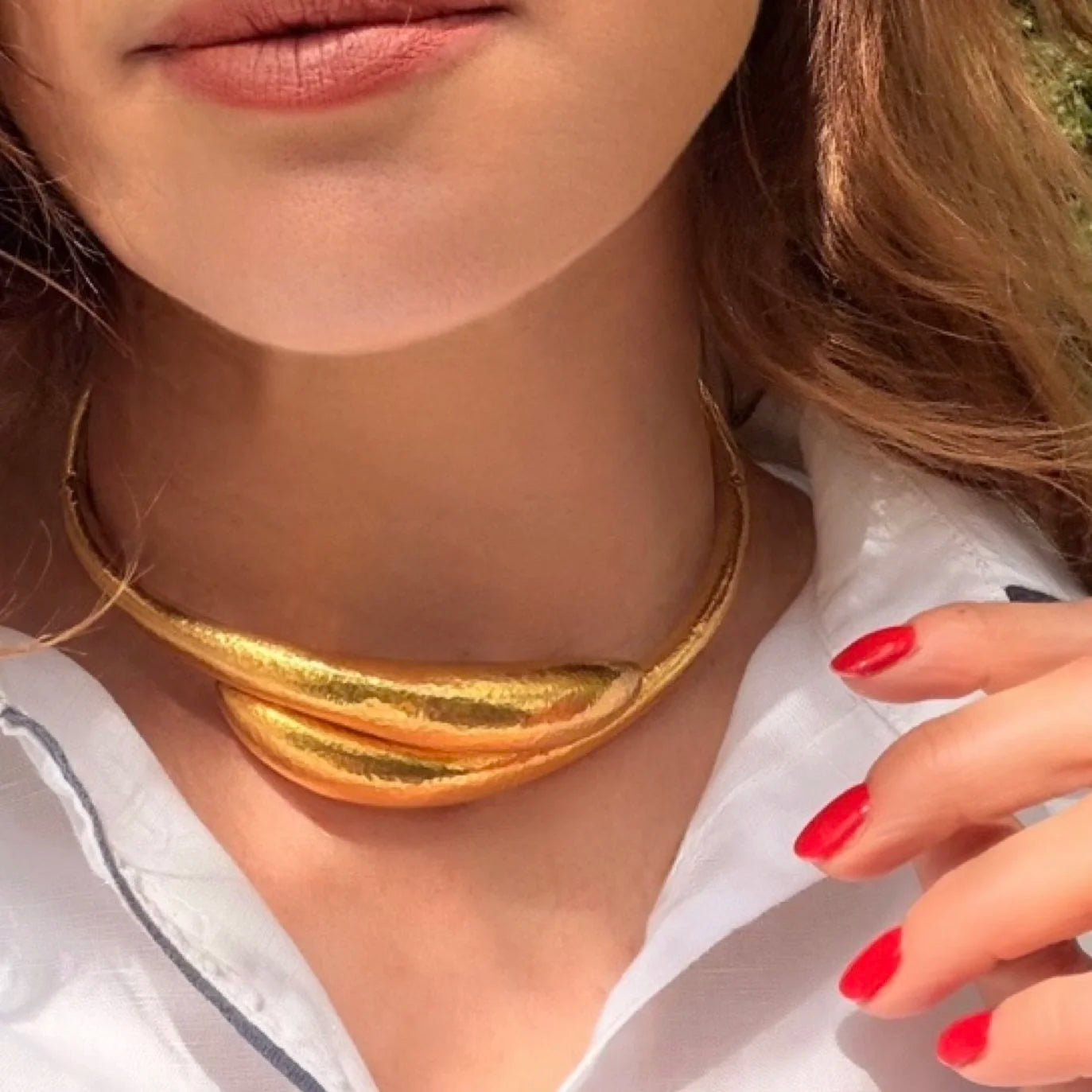 Vintage Ilias Lalaounis 18 ct Gold Choker Necklace