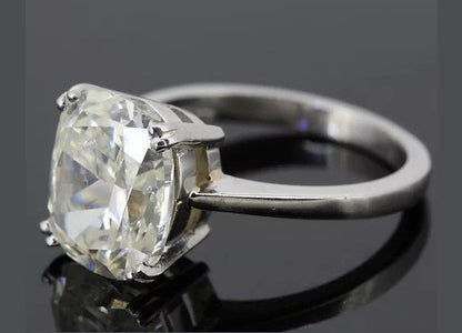 Cushion Cut 5.11 carat Diamond Solitaire Engagement Ring
