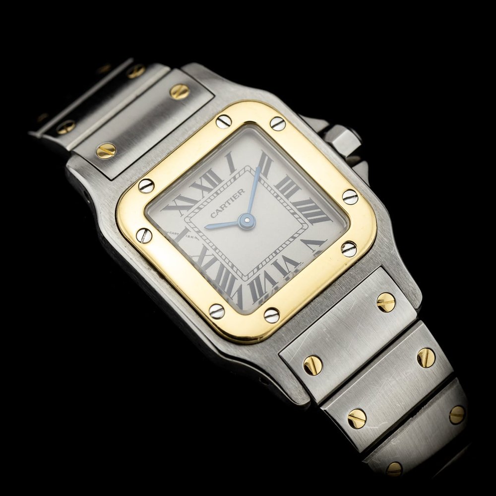 Cartier Santos Galbee 1567 Steel and Gold Quartz Watch