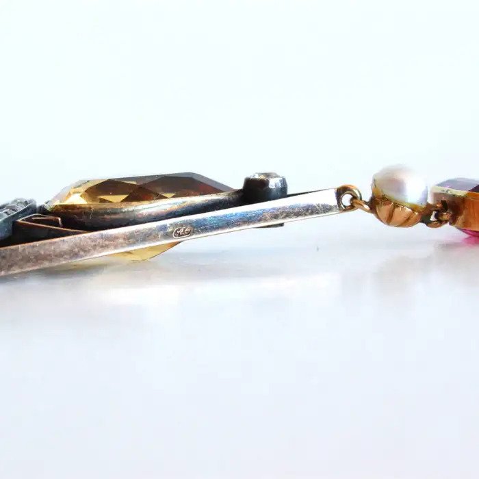 Antique Russian Multi Gemstone Necklace 19th century Circa 1890s