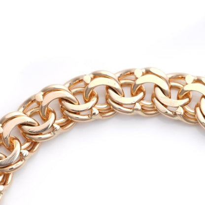 Vintage 18ct Rose Gold Bismark Link Curb Chain Bracelet