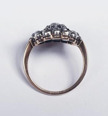 Antique Georgian 1.20ct Old Cut Diamond and Garnet Dress Ring