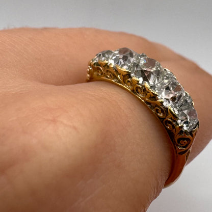 Antique Victorian Five Stone Diamond Ring