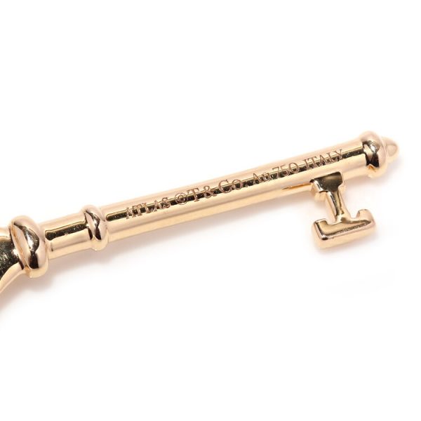 Tiffany and Co 18ct Gold and Diamond Atlas Key Pendant with Chain