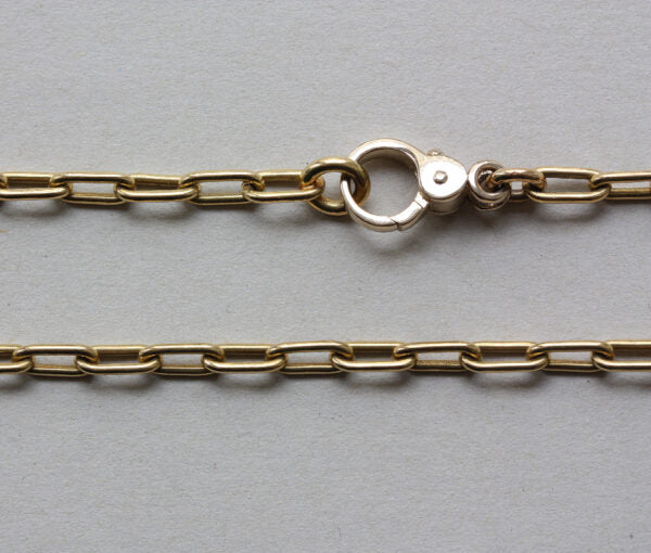 Vintage Italian 18ct Yellow Gold Paperclip Chain Necklace by Pomellato