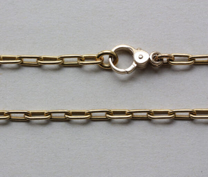 Vintage Italian 18ct Yellow Gold Paperclip Chain Necklace by Pomellato