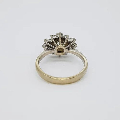 Vintage Diamond Cluster Ring in 18ct Gold, 1.25 carats, Circa 1960s