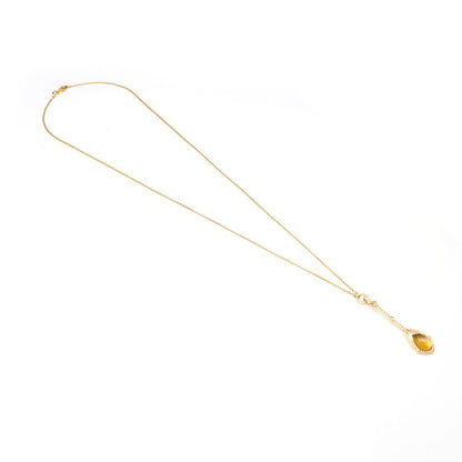 Stephen Webster Crystal Haze Collection Necklace; featuring a luminous Citrine and mother of pearl doublet surrounded by a halo of 0.78cts pave set diamonds, on an 18ct yellow gold chain with a secure hidden box clasp. Made in England, London, Circa 2007