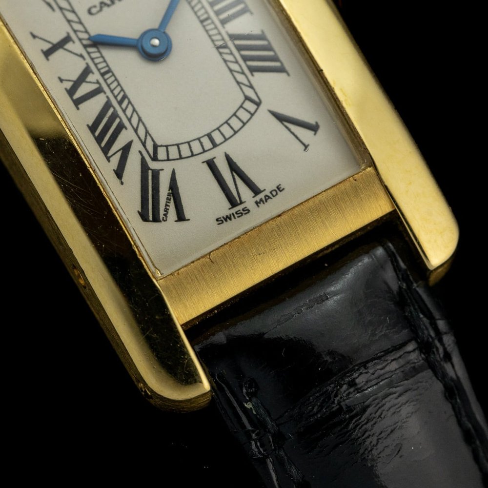 Vintage Cartier Tank Americaine 2482 Ladies 18ct Yellow Gold Quartz Watch