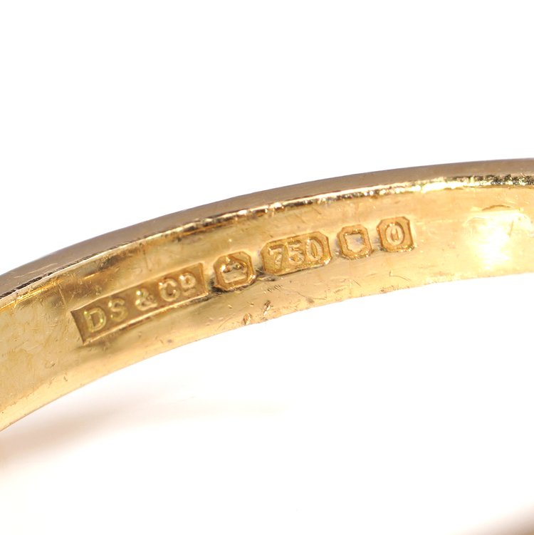 Vintage 1ct Oval Sapphire and Diamond Cluster Ring