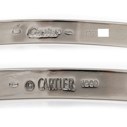 Vintage Cartier 18ct White Gold Love Bangle Bracelet, Circa 1990s