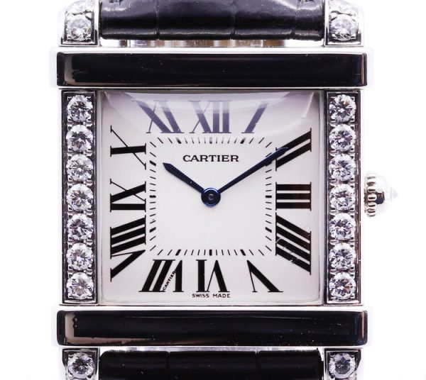 Cartier Tank Chinoise Platinum and Diamond 2685 Manual Watch