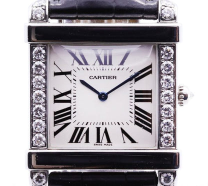 Cartier Tank Chinoise Platinum and Diamond 2685 Manual Watch